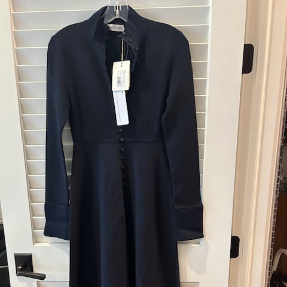 NWT SCANLAN THEODORE CREPE KNIT BUTTON POLO DRESS